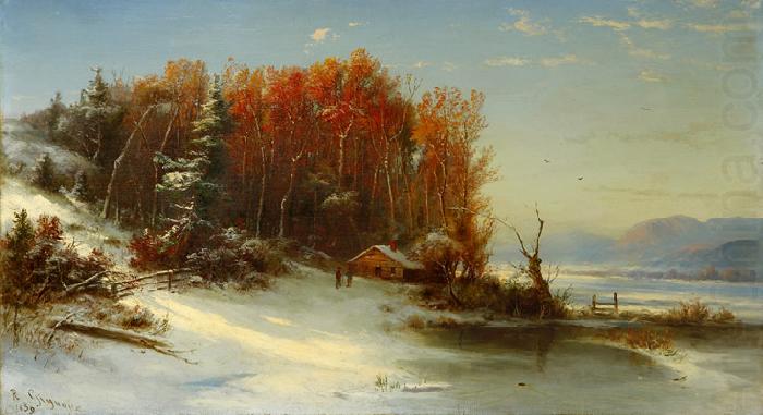 First Snow Along the Hudson River, Regis-Francois Gignoux